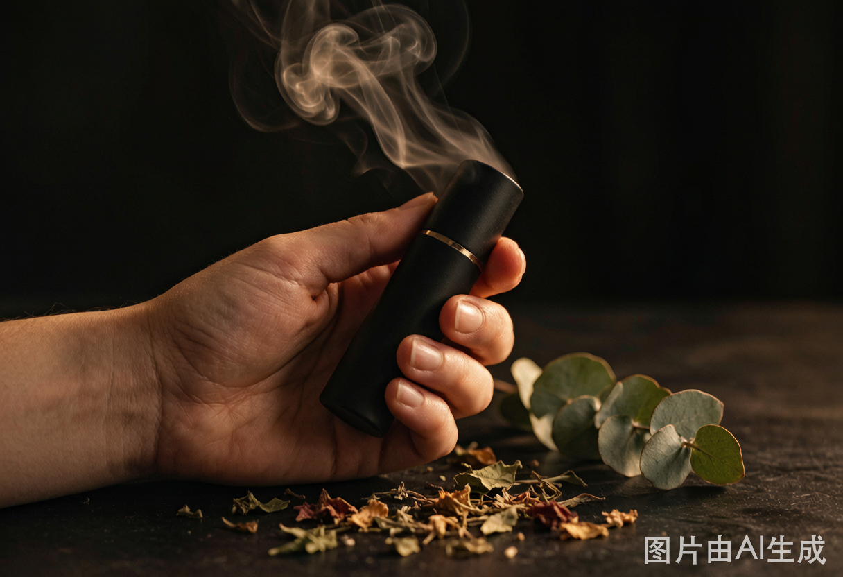 Herbal steam over dried botanicals